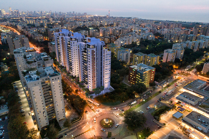 מבט על שכונת בנייני המגורים