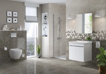 Alegra Glossy Grey Floor Tile 45×45