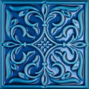 Formart Glossy Blue Heritage Decor 20x20