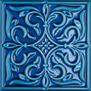 Formart Glossy Blue Heritage Decor 20×20