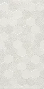 Grafen Matte White Hexagon Decor 30x60