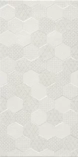 Grafen Matte White Hexagon Decor 30×60
