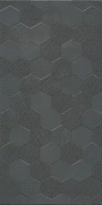 Grafen Matte Antracite Hexagon Decor 30x60