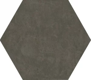 Hexagon Matte Black Floor Tile 17,5x20