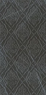 Sandra Glossy Black Damask Decor 40×80