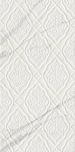 Sandra Glossy White Damask Decor 40×80