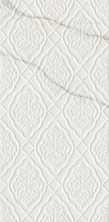 Sandra Glossy White Damask Decor 40×80