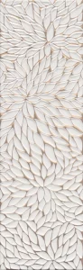 Wabi Matte White Gold Shiro Flower Decor 33x110