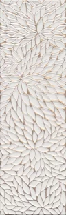 Wabi Matte White Gold Shiro Flower Decor 33×110