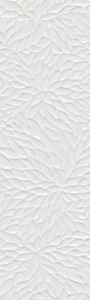 Wabi Glossy White Shiro Flower Decor 33x110