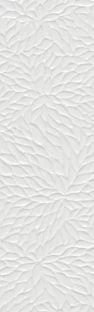Wabi Glossy White Shiro Flower Decor 33×110