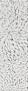 Wabi Matte White Shiro Flower Platin Decor 33x110