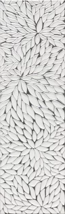 Wabi Matte White Shiro Flower Platin Decor 33×110