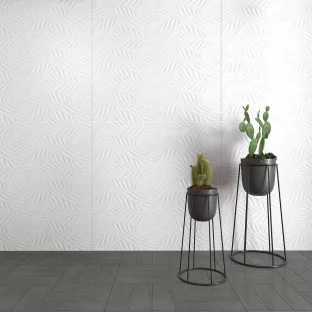 Shine Matte White Linear Decor 30×90